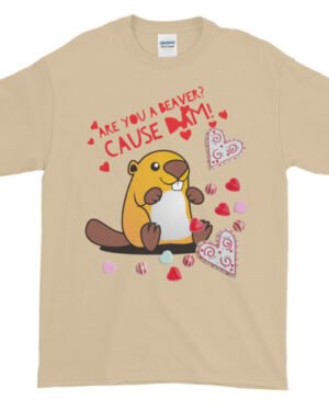 Are You a Beaver Funny Valentine's Day Short-Sleeve T-Shirt